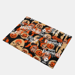  Cute & Scary Halloween Spooky vibes  Doormat