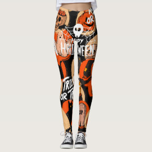  Cute & Scary Halloween Spooky vibes  Leggings