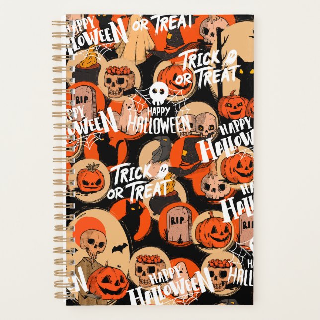  Cute & Scary Halloween Spooky vibes  Planner (Front)