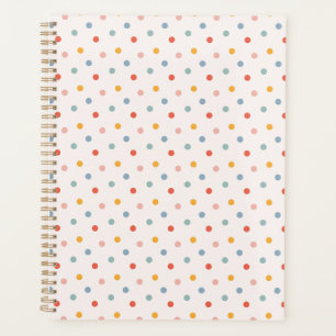 Cute Scattered Mini Polka Dots Muted Terrazzo Spec Planner
