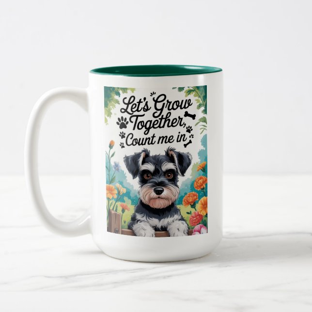 Cute Schnauzer Dog Lover Mug  (Left)