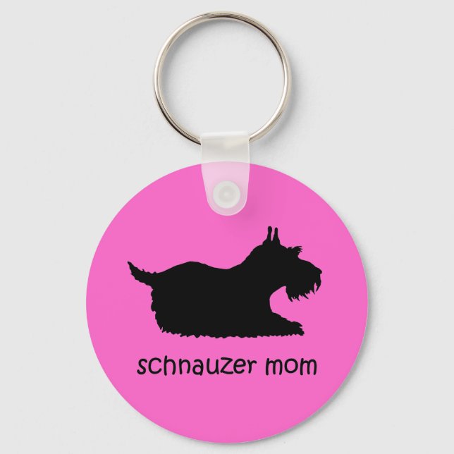 Cute Schnauzer Keychain (Front)