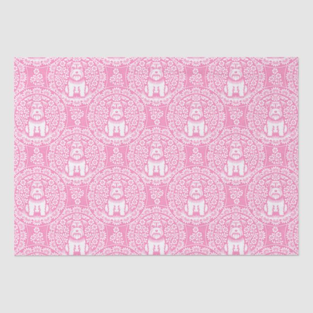 Cute Schnauzer or other Terrier Custom Colour Tissue Paper (Front)
