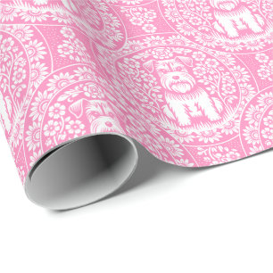 Cute Schnauzer or other Terrier Custom Colour Wrapping Paper