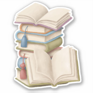 Cute School Book Fun Reading Vinyl Stickers