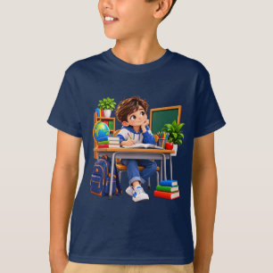 Cute School Boy Learning T-Shirt