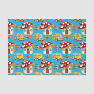 Cute school bus pattern party tissue paper