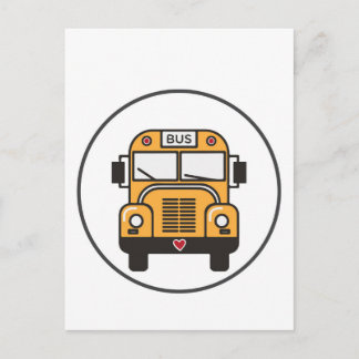 Cute School Bus Postcard