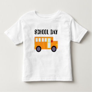 Cute School Bus School Day Kid Long Sleeve Toddler T-shirt