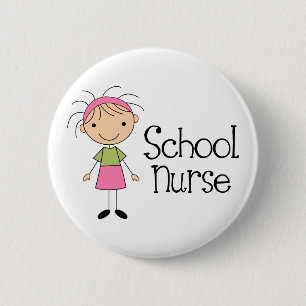 Cute School Nurse 2 Inch Round Button