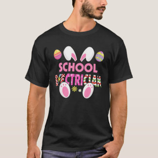 Cute School Rabbit Easter Day Electrician Eggs Job T-Shirt