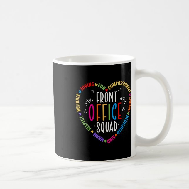 Cute School Secretary Admin Appreciation Front Off Coffee Mug (Right)