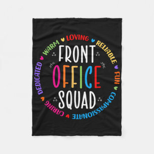 Cute School Secretary Admin Appreciation Front Off Fleece Blanket