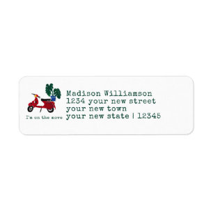 Cute Scooter  Moving Announcement   Return Address