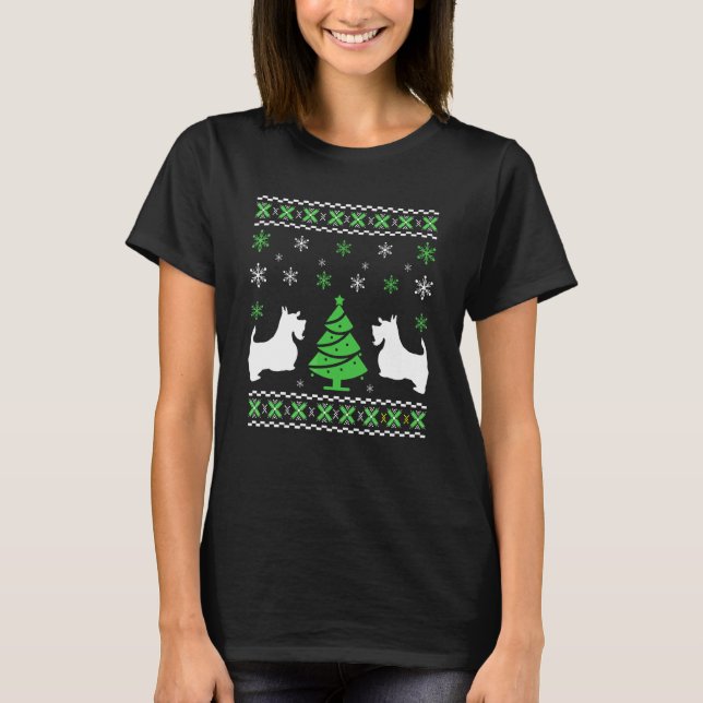 Cute Scottie Christmas Sweater For Dog  Christmas (Front)