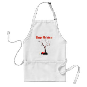 Cute Scottie Dog Christmas Standard Apron