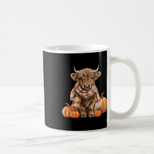 Cute Scottish Cow Cozy Autumn Pumpkin Western Fall Coffee Mug
