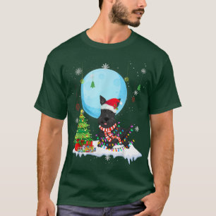 Cute Scottish Terrier Christmas Dog Lights Lover T T-Shirt