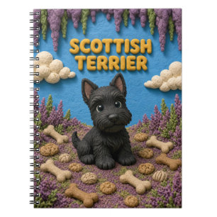 Cute Scottish Terrier Puppy, Baby Dog Notebook