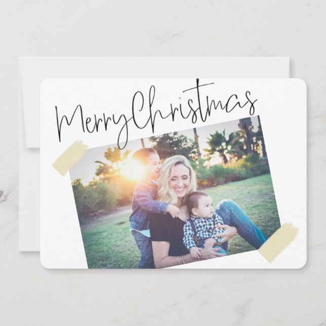 Cute scrapbook photo fun Christmas holiday card (Front)