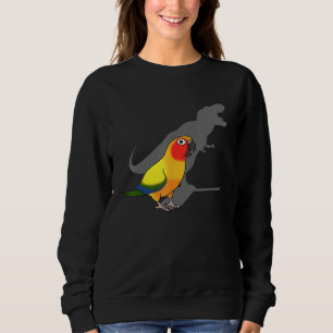 Cute Screaming Parrot, Birb Memes, Funny T-Rex Sun Sweatshirt