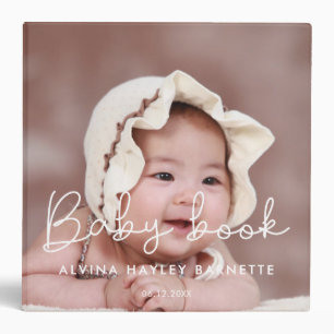 Cute script Baby Book photo album Binder