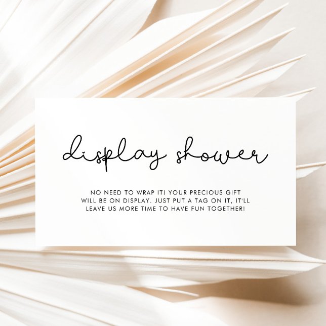 Cute Script Display Shower Enclosure Card (Creator Uploaded)