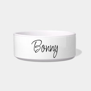 Cute script pet name custom bowl