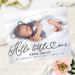 Cute Script Photo Budget Birth Announcement Cards<br><div class="desc">Lovely calligraphy photo birth announcement. Easy to personalize with your details. Please get in touch with me via chat if you have questions about the artwork or need customization. PLEASE NOTE: For assistance on orders,  shipping,  product information,  etc.,  contact Zazzle Customer Care directly https://help.zazzle.com/hc/en-us/articles/221463567-How-Do-I-Contact-Zazzle-Customer-Support-.</div>