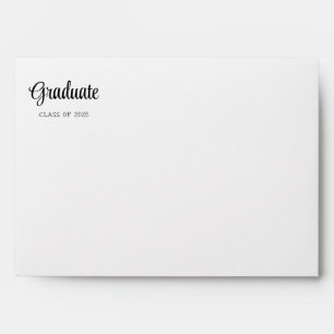 Cute Script Return Address Math Graduation Envelope
