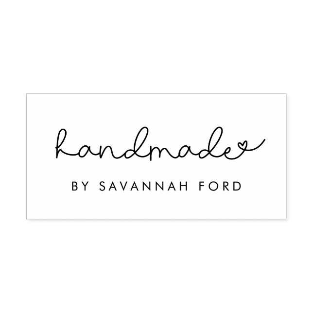 Cute script simple Handmade Rubber Stamp (Imprint)