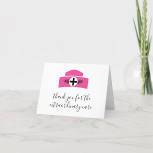 Cute Script Typography Nurses Thank You Card