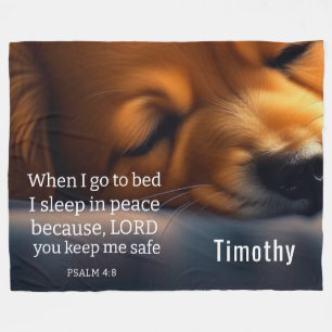 Cute Scripture Puppy Fleece Blanket