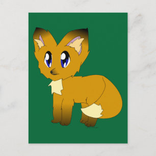 Cute Scruffy Little Fox Postcard