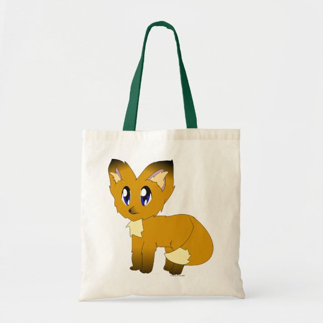 Cute Scruffy Little Fox Tote Bag (Front)