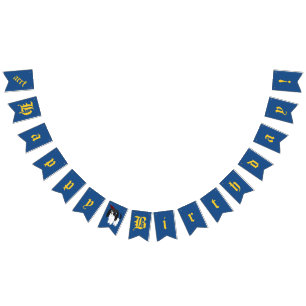 Cute Scruffy Pirate Puppy Birthday Bunting Banner