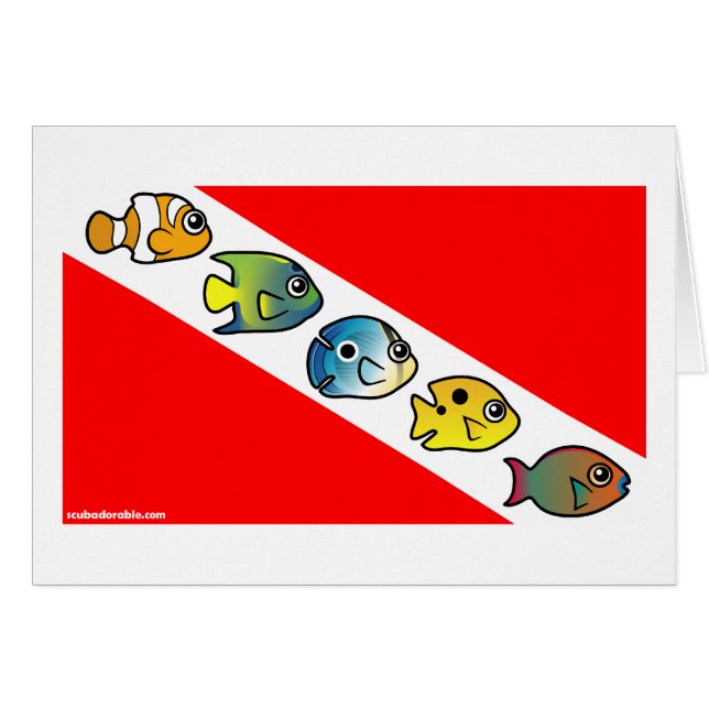 Cute Scubadorable Dive Flag (Front Horizontal)