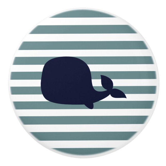 Cute Sea Animal Nautical Ocean Nursery Decor Ceramic Knob (Front)