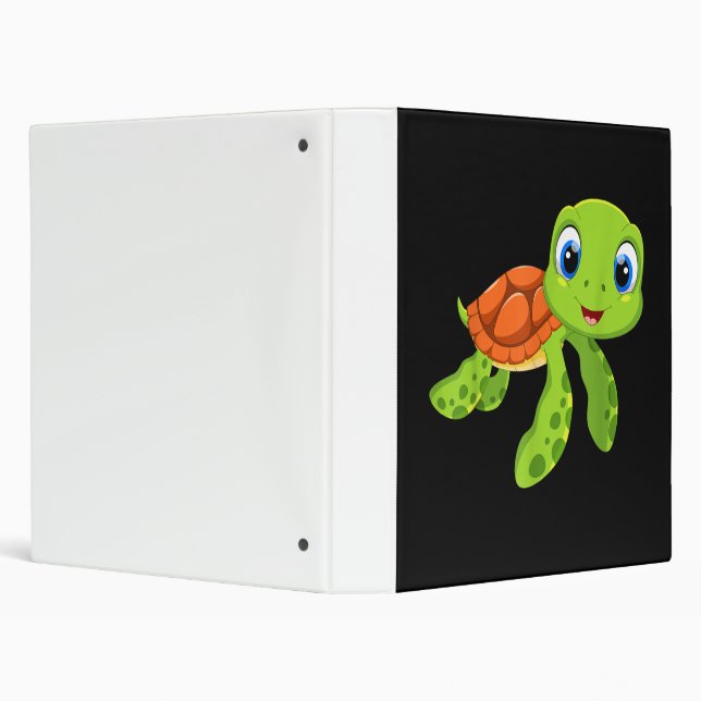 Cute Sea Baby Turtle Gift Binder (Background)
