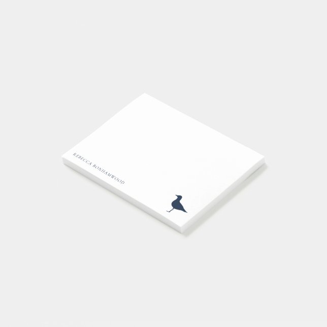 Cute Sea Gull Bird Personalized Nature Post-it Notes (Angled)
