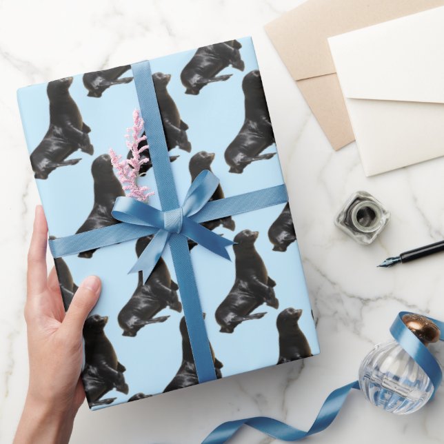 Cute Sea Lion Wrapping Paper Roll (Gifting)