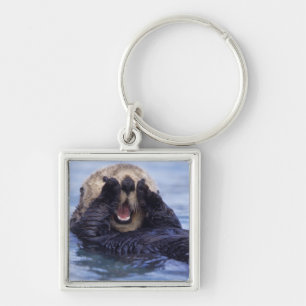 Cute Sea Otter   Alaska, USA Keychain