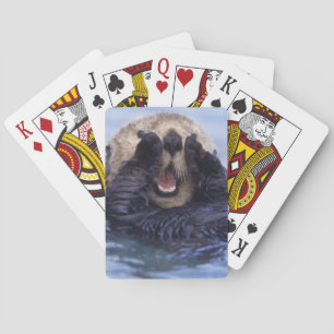 Cute Sea Otter Alaska, USA Playing Cards