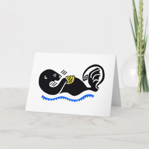Cute Sea OTTER-Endangered animal graphic Card