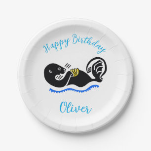 Cute Sea OTTER - Wildlife - Ocean -  party Paper Plate