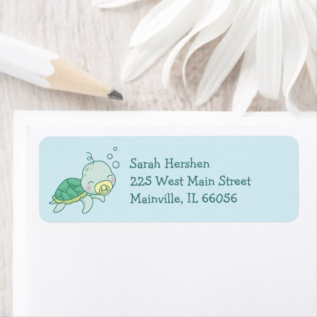 Cute Sea Turtle Baby Shower Kawaii (Insitu)