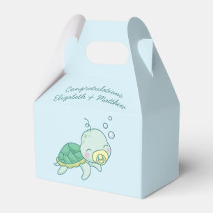 Cute Sea Turtle Baby Shower Kawaii Favor Box