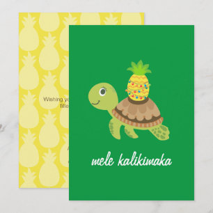 Cute Sea Turtle Christmas Holiday Card