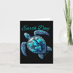 Cute Sea Turtle Earth Day 2025 Kidstoddler  Card