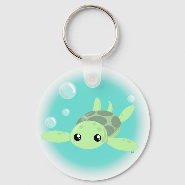 Cute Sea Turtle Keychain (Front)